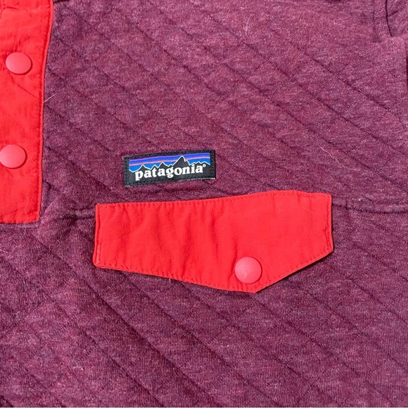 Patagonia Cotton Quilt Snap-T Pullover Size Large sweater Plum - Picture 6 of 6